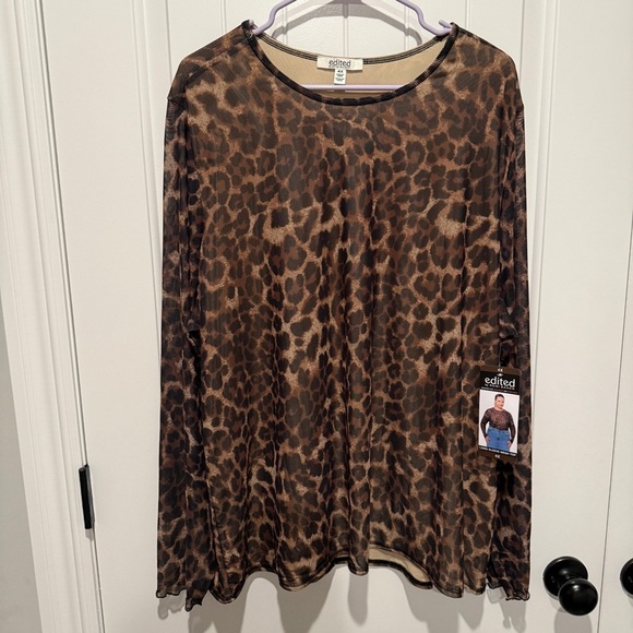 NEW Leopard Mesh Top - Picture 2 of 5